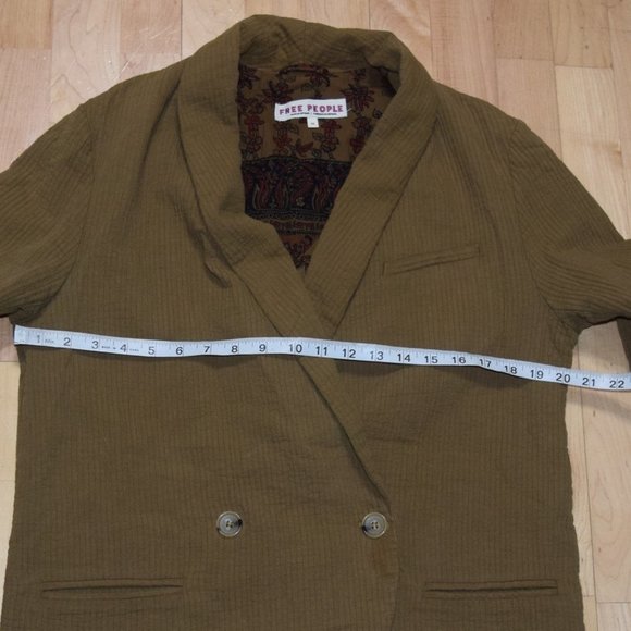 FREE PEOPLE Women's Sz XS OVERSIZED Casual BLAZER Jacket - EXCELLENT Condition - Picture 8 of 8